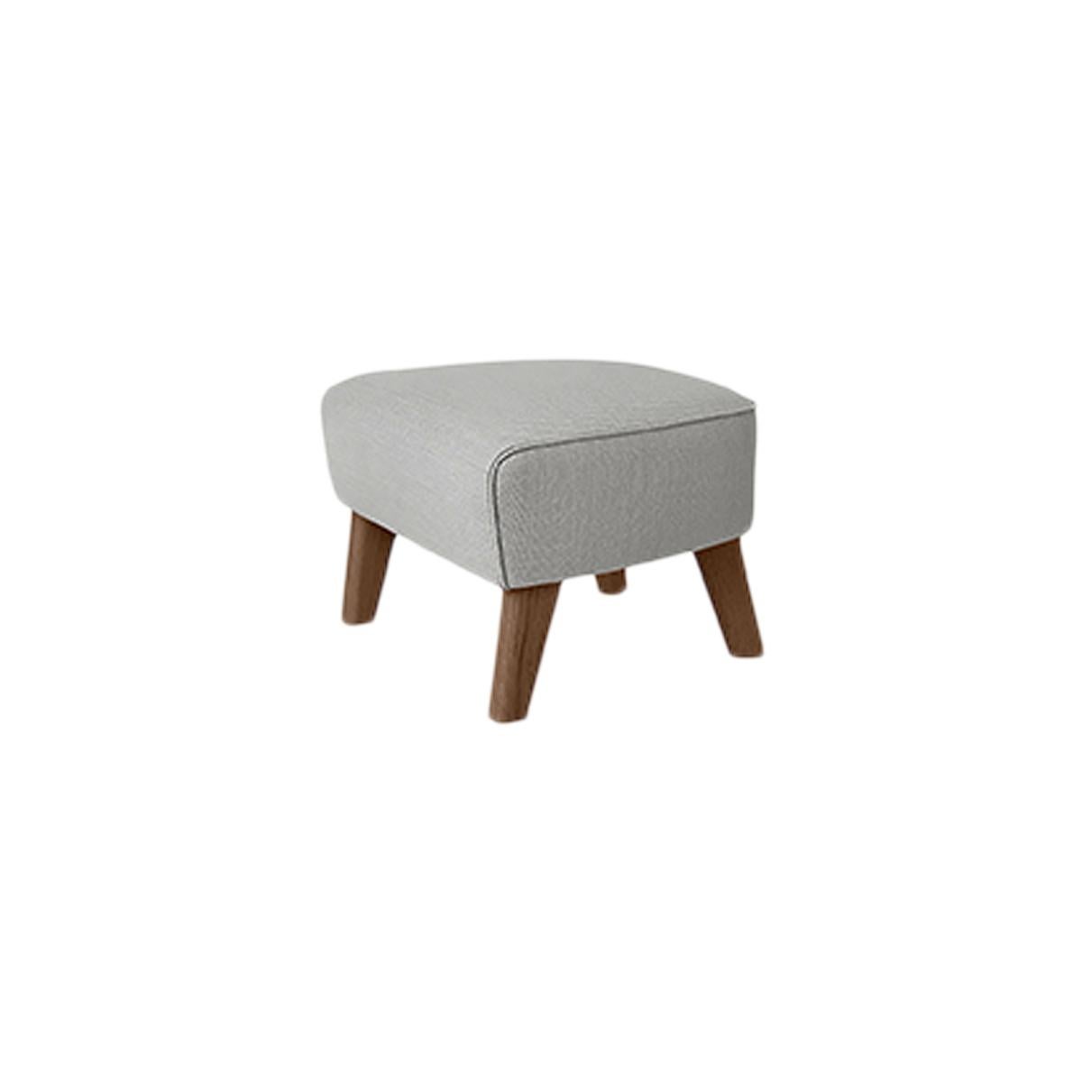 Light grey and smoked Oak Raf Simons Vidar 3 My Own chair footstool by Lassen
Dimensions: w 56 x d 58 x h 40 cm 
Materials: Textile
Also available: Other colors available.

The My Own Chair footstool has been designed in the same spirit as