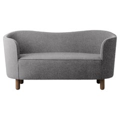 Light Grey and Smoked Oak Sahco Nara Mingle Sofa by Lassen