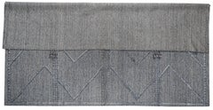 Light Grey and Dark Grey High Low Moroccan Design Area Rug