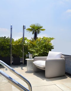 Light Grey Mara Low Round Coffee Table by Lorenza Bozzoli