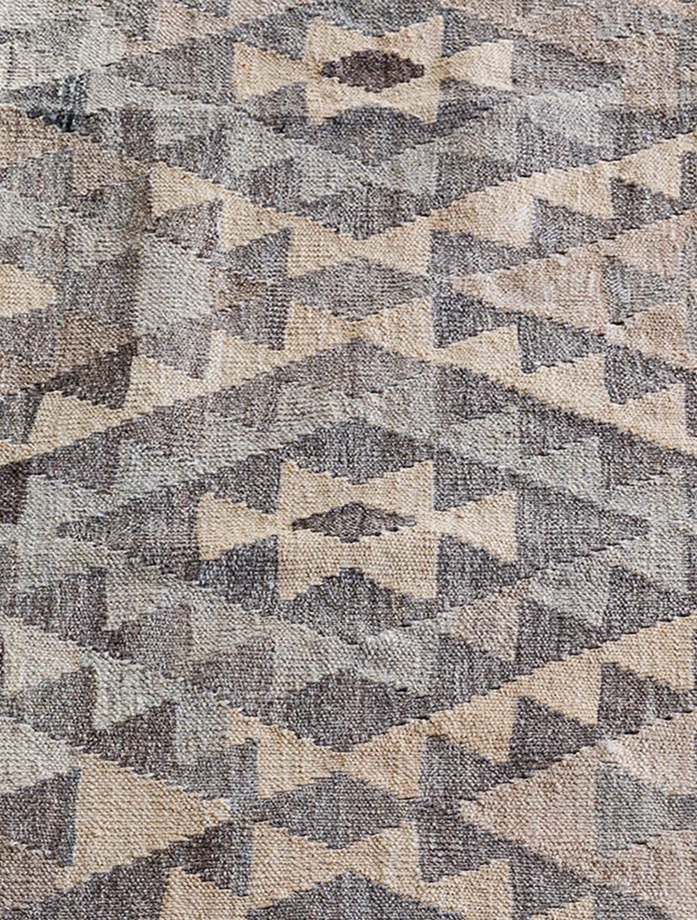 Post-Modern Light Grey Natural Kelim Carpet by Massimo Copenhagen For Sale