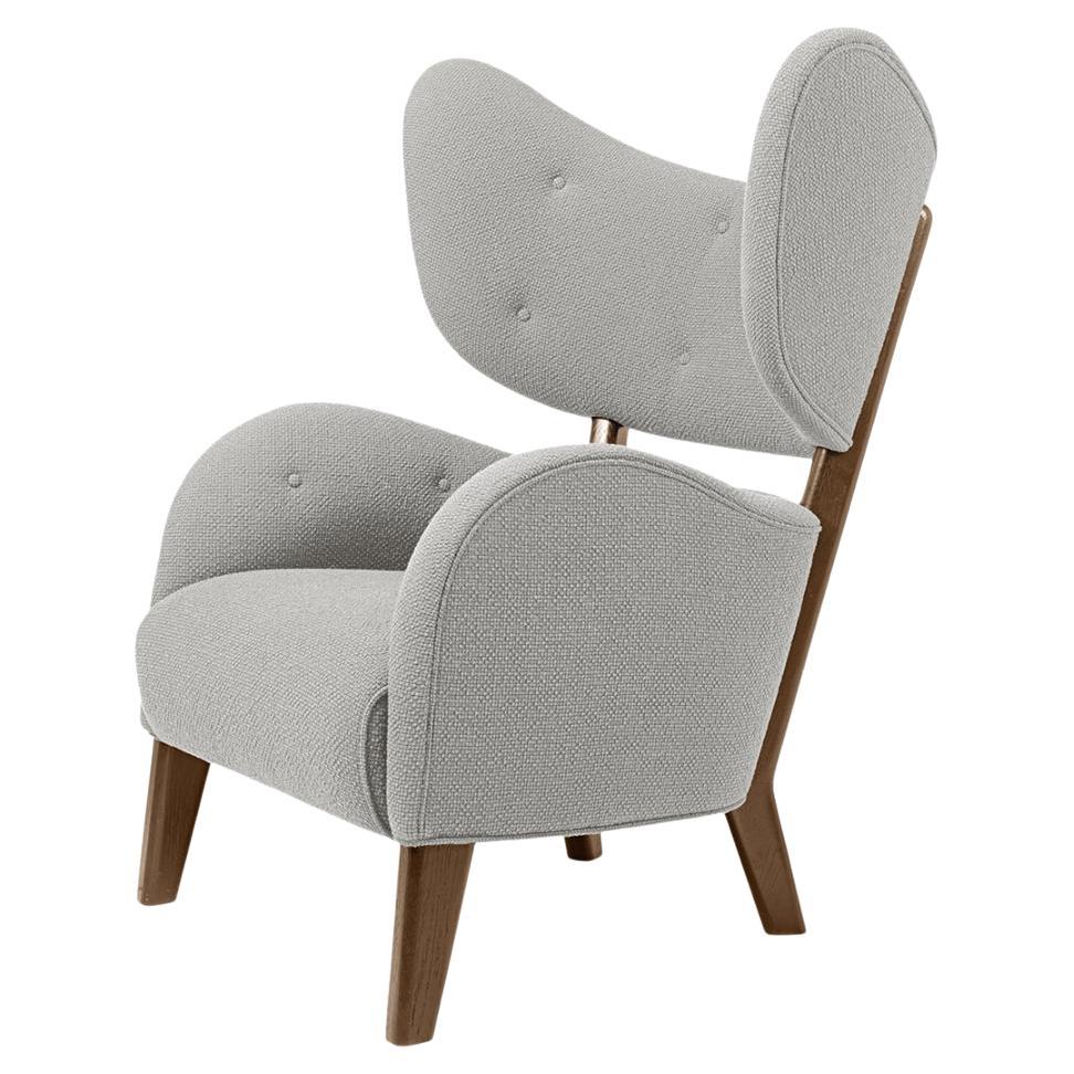 Light Grey Raf Simons Vidar 3 Smoked Oak My Own Chair Lounge Chair by Lassen For Sale