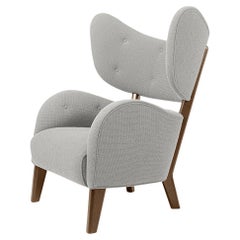 Light Grey Raf Simons Vidar 3 Smoked Oak My Own Chair Lounge Chair by Lassen