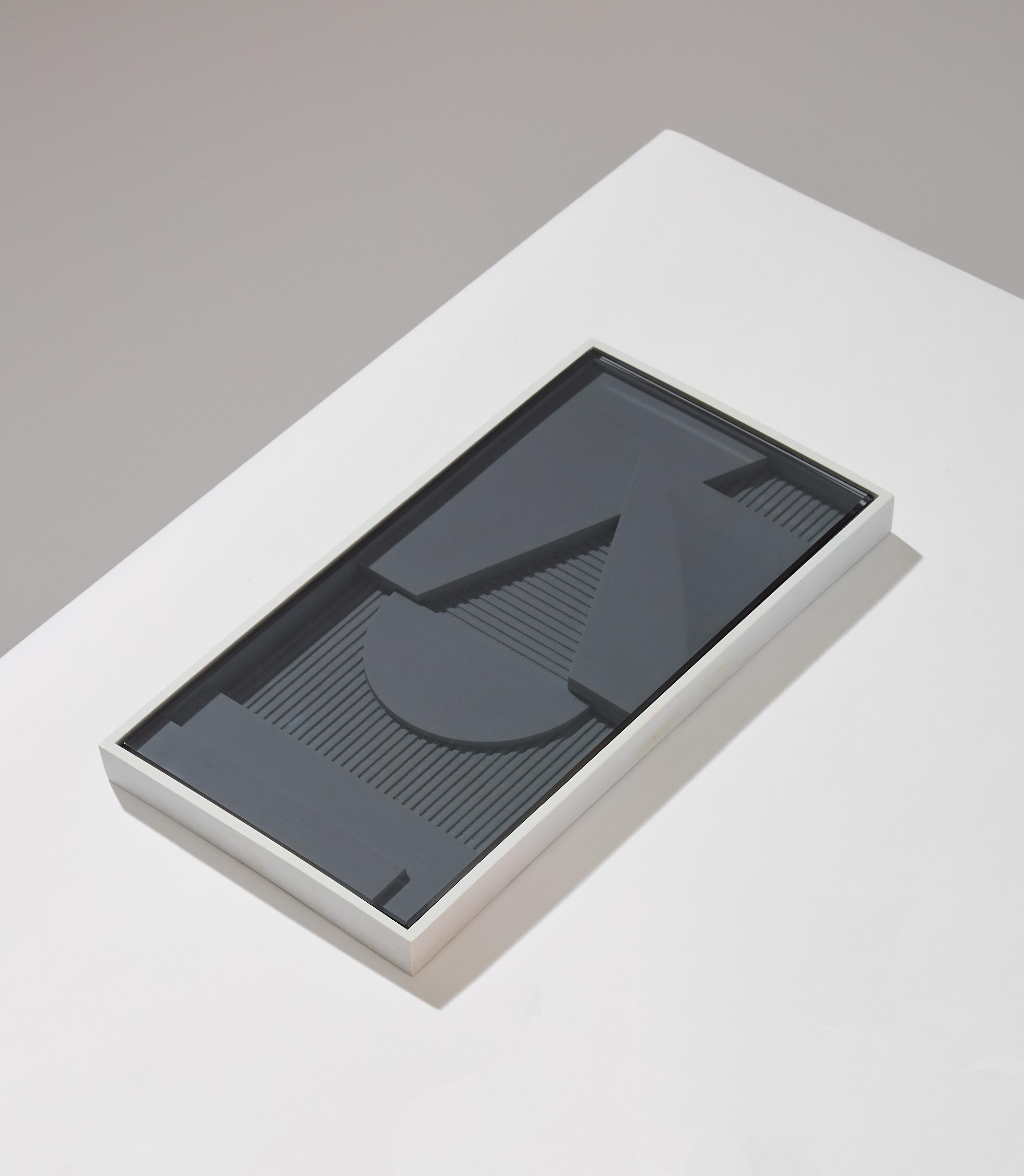 Modern Light Grey Rectangle Under the Surface by Theodora Alfredsdottir For Sale