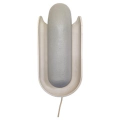 Light grey 'Schelpdier' wall lamp by Piet Cohen for Raak, 1970's The Netherlands