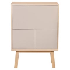 Bureau secrétaire au design gris clair en frêne, 11 couleurs et 2 larges options sont disponibles