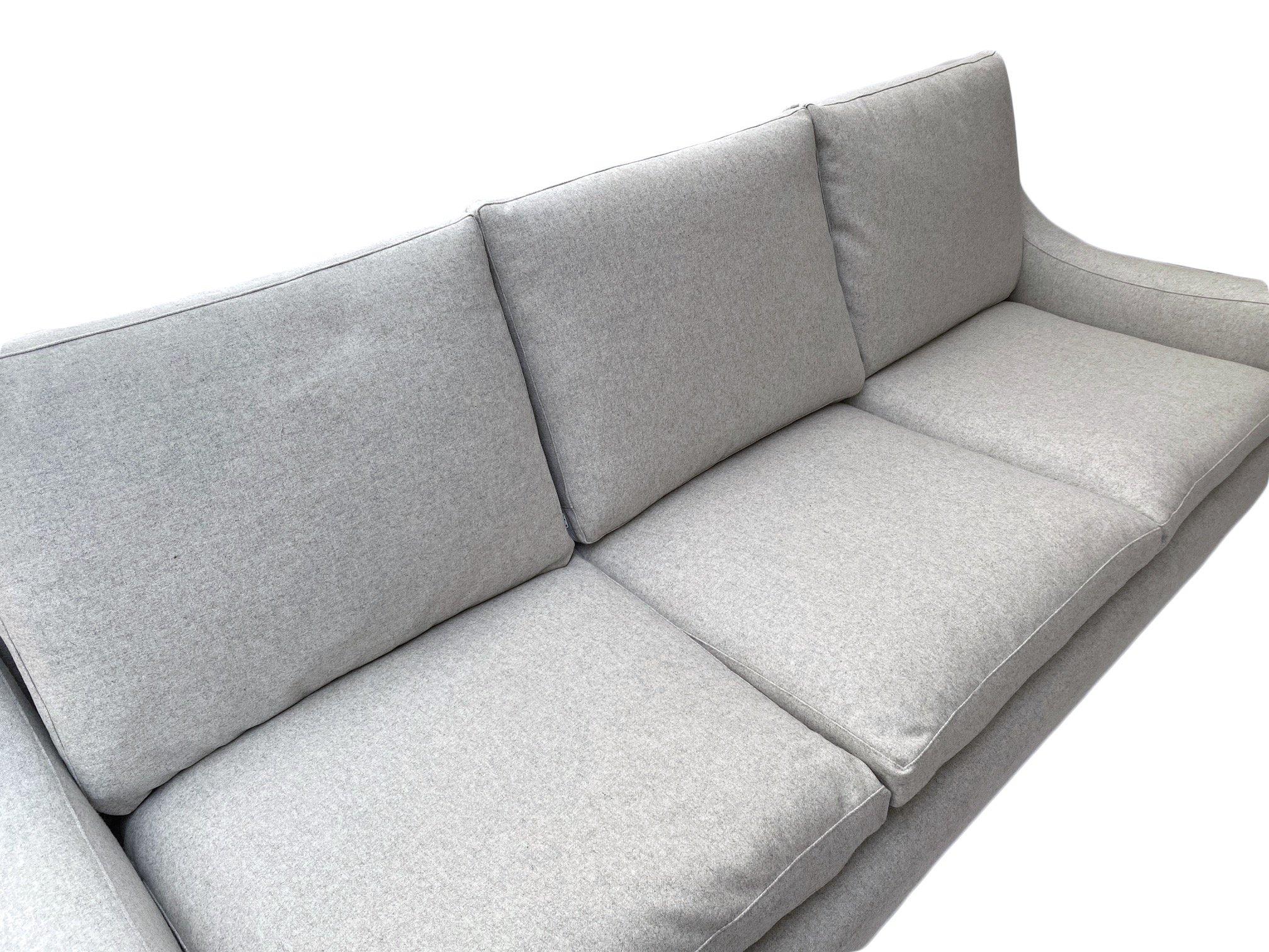 Light Grey Wool 3 Seater Sofa. Mid-Century, 1960s, Danish 7