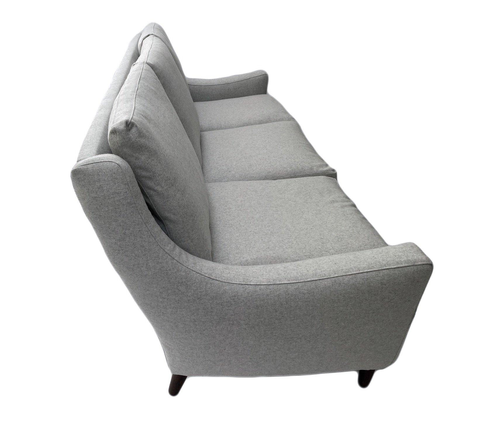 Light Grey Wool 3 Seater Sofa. Mid-Century, 1960s, Danish 8