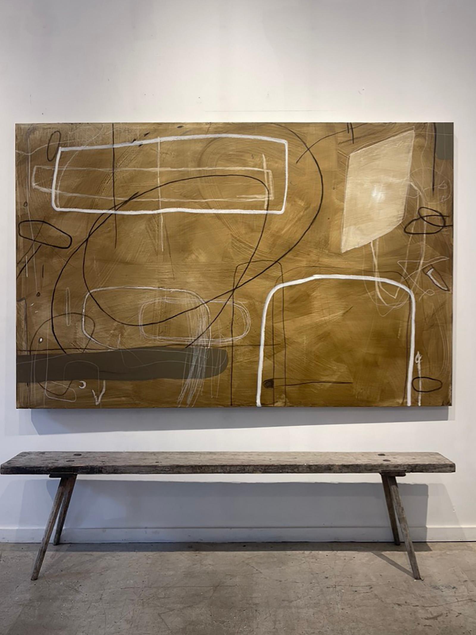 Light Hearted by Murray Duncan, Mischtechnik auf Leinwand, abstrakt, geometrisch, modern im Zustand „Neu“ im Angebot in Toronto, CA