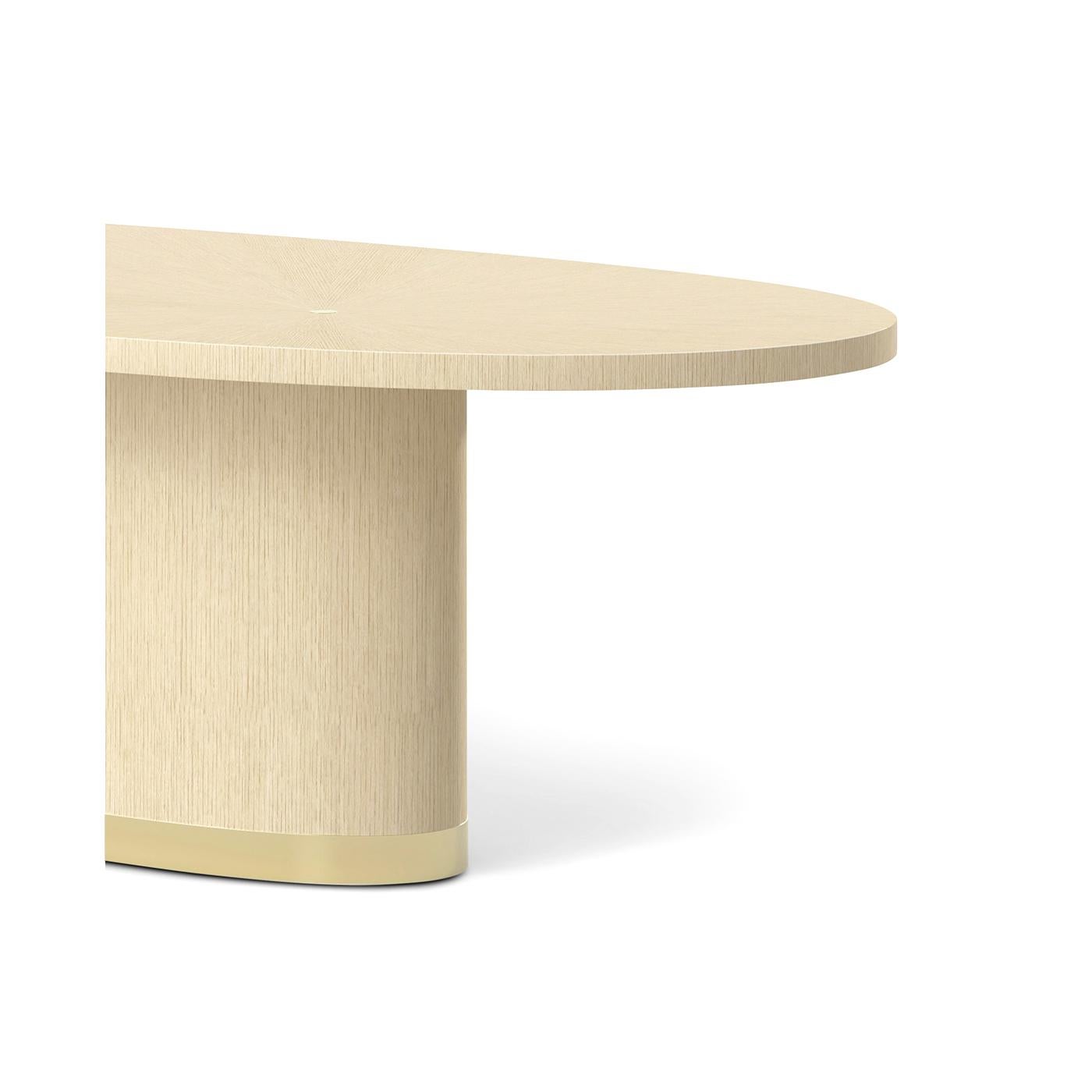 Vietnamese Light Hollywood Regency Oval Dining Table For Sale
