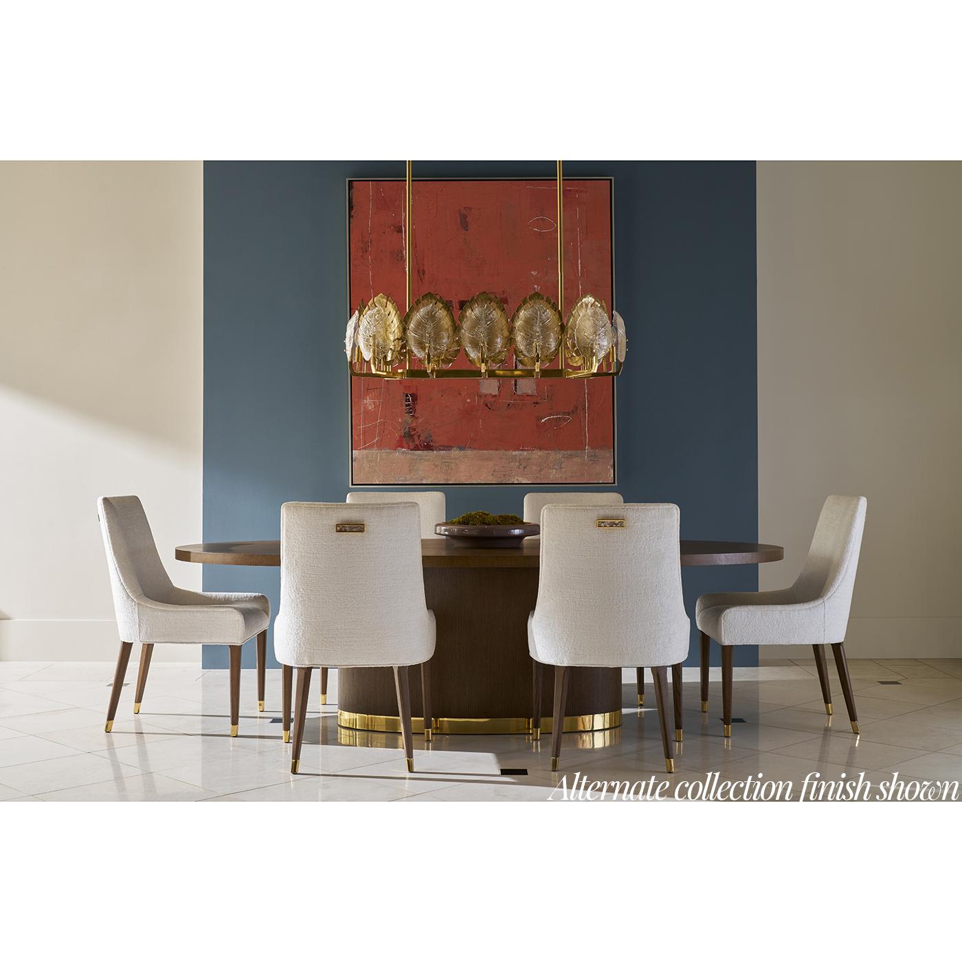 Sedia da pranzo imbottita Light Hollywood Regency (set di 2) in vendita 2