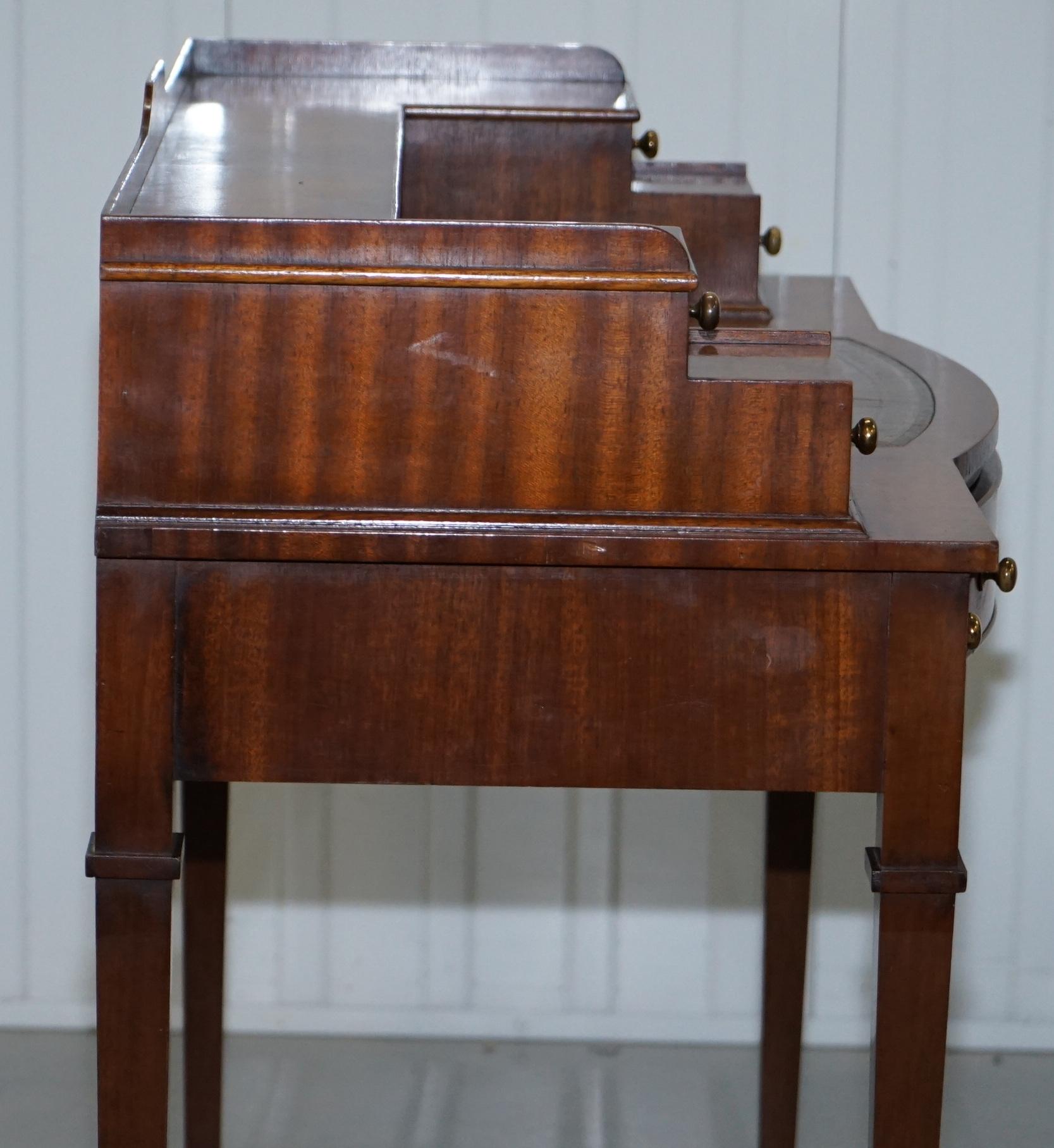 Light Mahogany Bevan Funnell Desk, Leather Writing Surface and Drawers 2