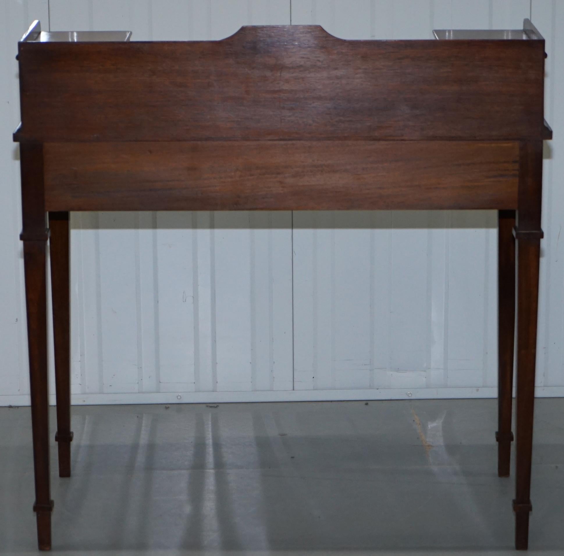 Light Mahogany Bevan Funnell Desk, Leather Writing Surface and Drawers 3