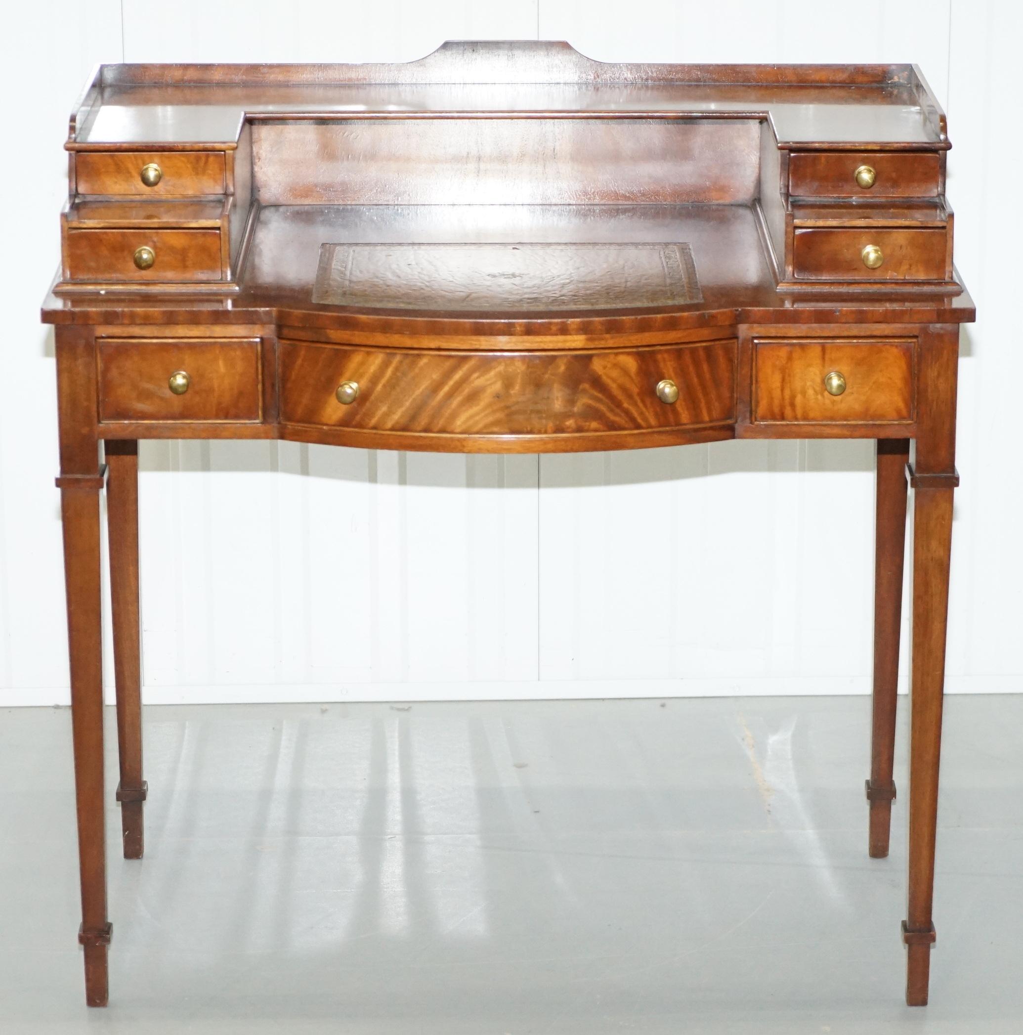 We are delighted to offer for sale this stunning RRP £2500 Bevan Funnel light mahogany desk with leather writing surface

A well-made piece of furniture that looks amazing from every angle, there’s lots of drawers so great for storage, it's not