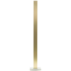 Light Me Up Floor Lamp in brushed brass and carrara marble