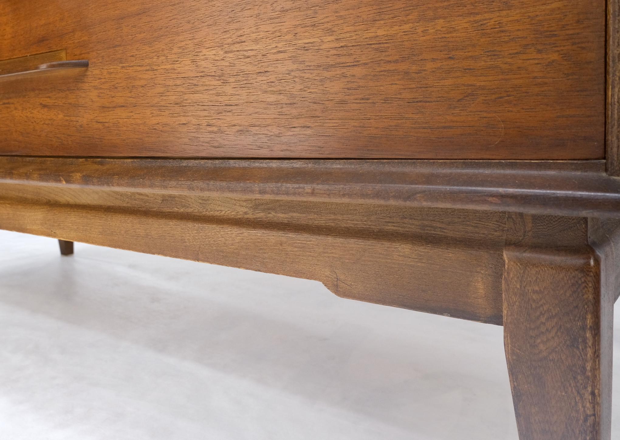 Light Medium Walnut Gentleman's High Chest Dresser Cabinet Mid-Century Modern For Sale 7