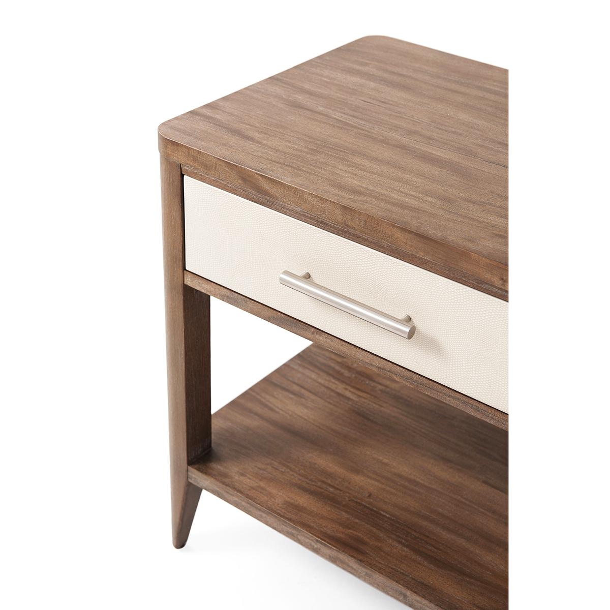 Contemporary Light Mid Century Bedside Table - 23