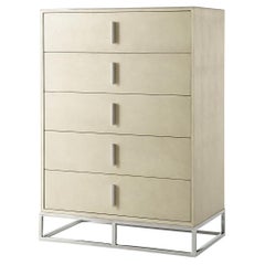 Grande commode en cuir Light Mid Century