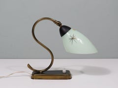 Light mint green bedside table lamp from the 50s