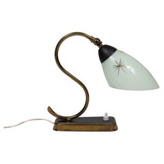 Light mint green bedside table lamp from the 50s