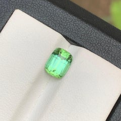 Anello con tormalina naturale verde menta chiaro, gemma sfusa da 1,60 carati con taglio a cuscino - Jewell