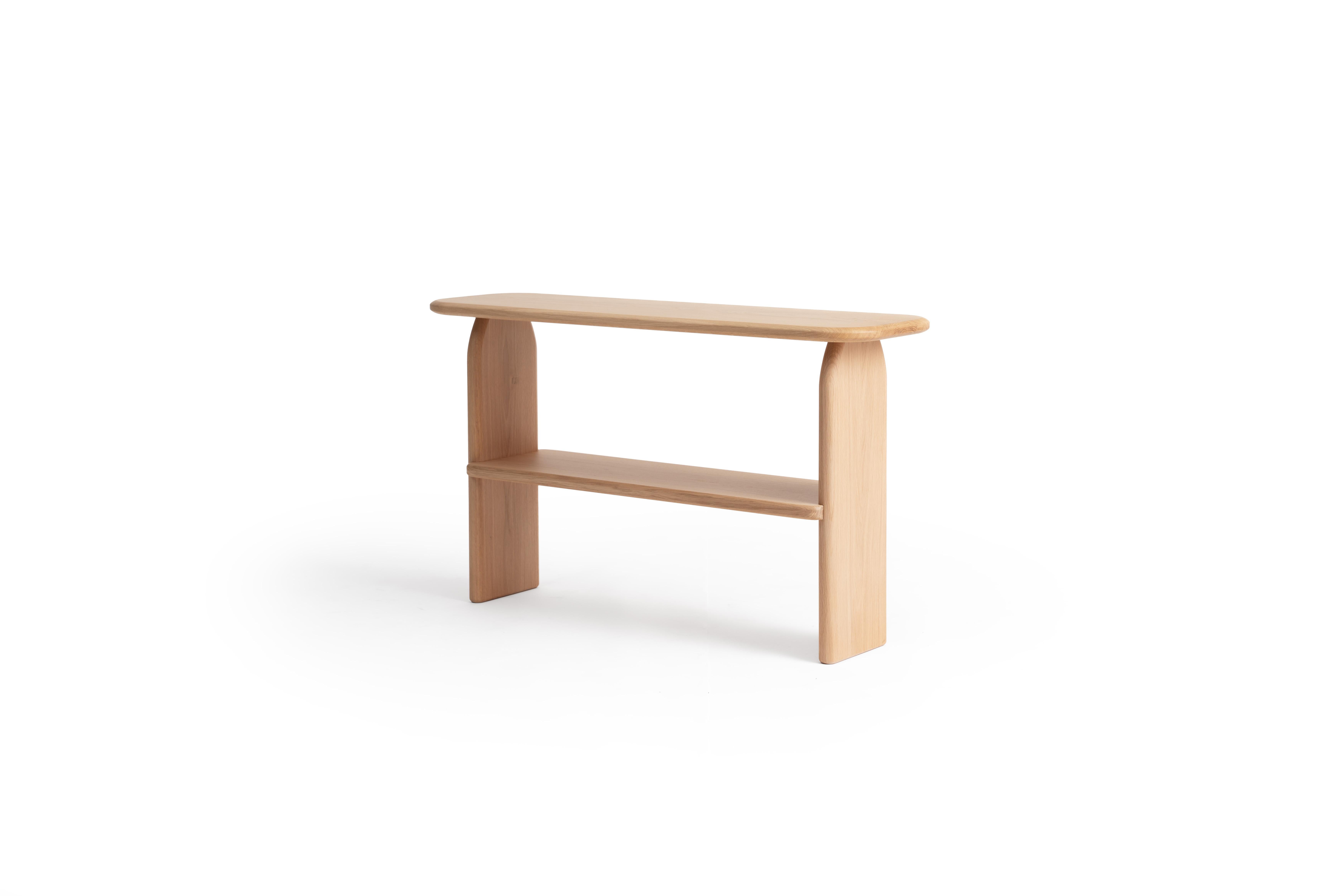 Post-Modern Light Oak Animal Console Table by RALPH M For Sale