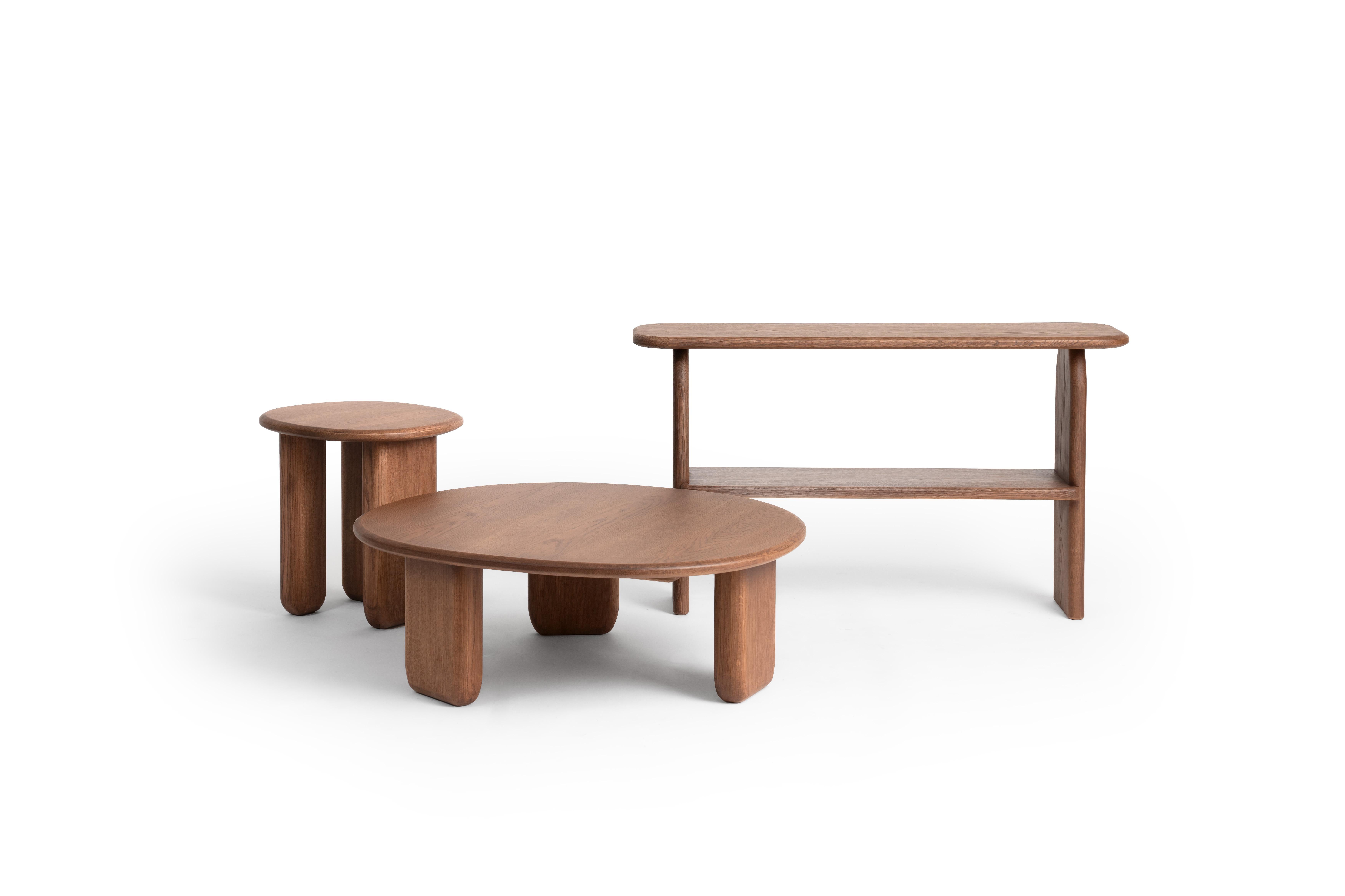 Light Oak Animal Console Table by RALPH M For Sale 1