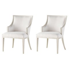 Sillones de comedor clásicos de roble claro