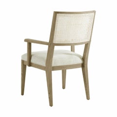 Light Oak Coastal Dining Arm Chair