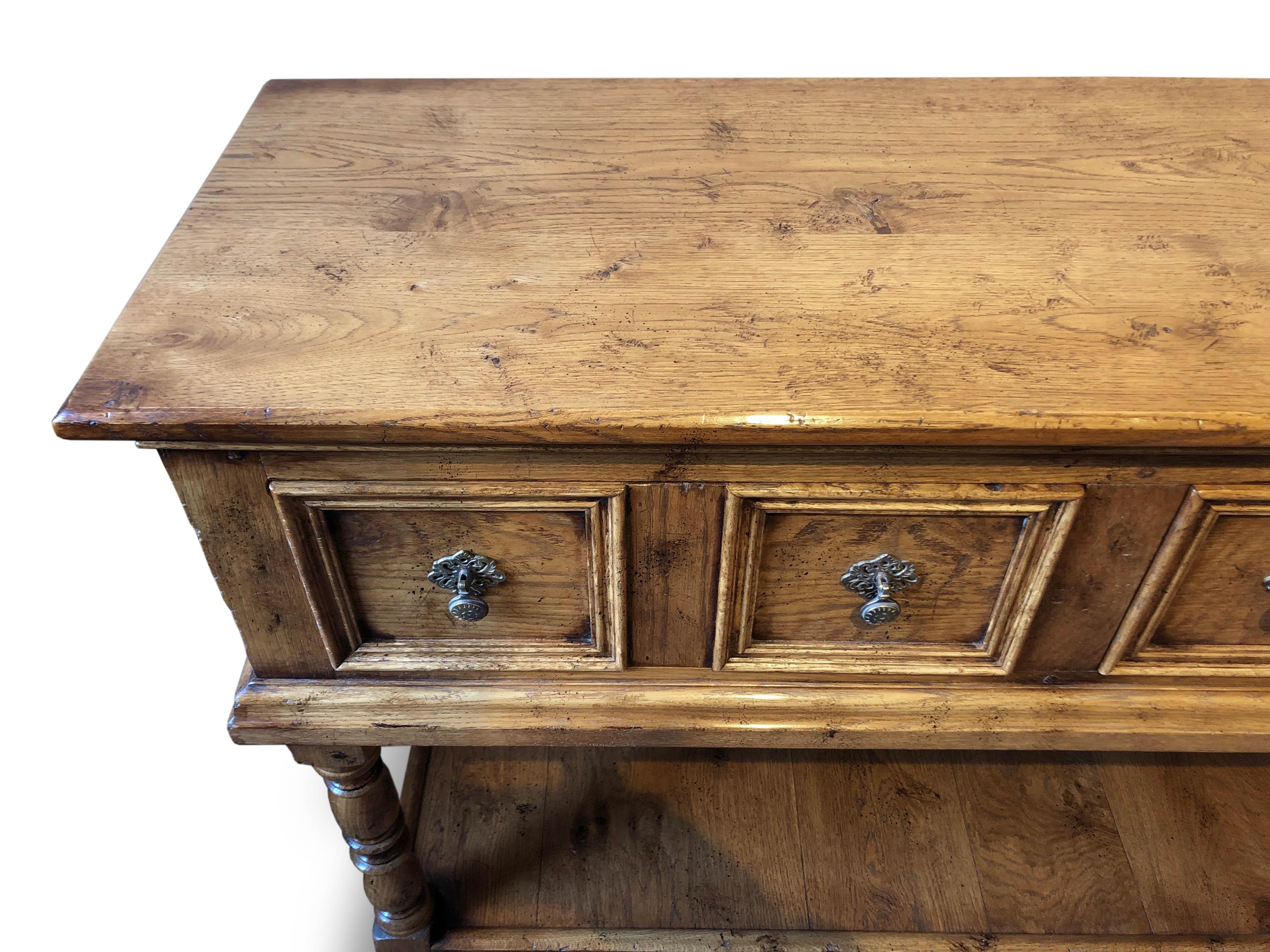 Country Light Oak Dresser Base For Sale