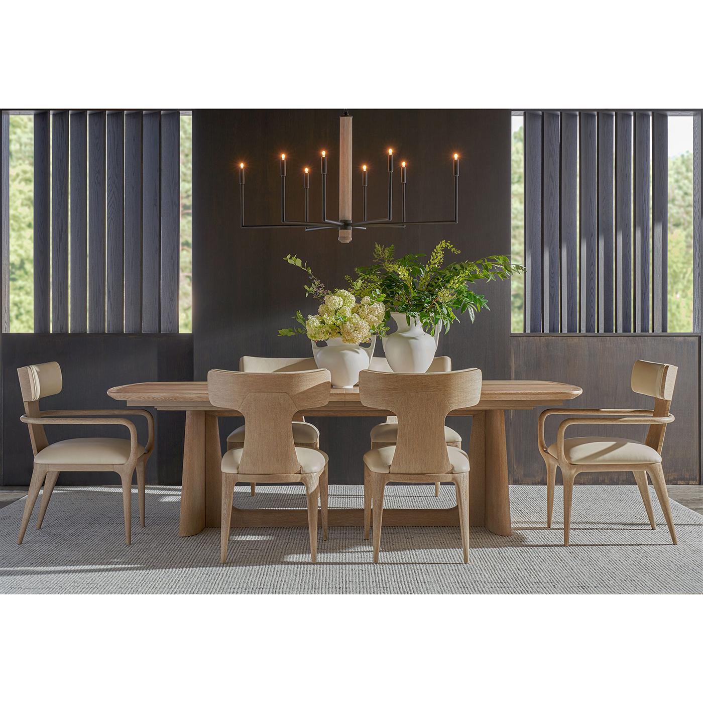 Mesa de comedor de mediados de siglo en roble claro en Nuevo estado para la venta en Westwood, NJ