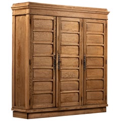 Light Oak Office and Library Cabinet, France, 1950s