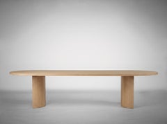 Light Oak Oval Dining Table, Solid European Oak, Aperta Capsule by Mokko