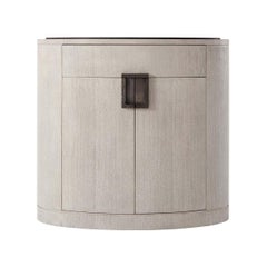 Light Oak Oval Nightstand