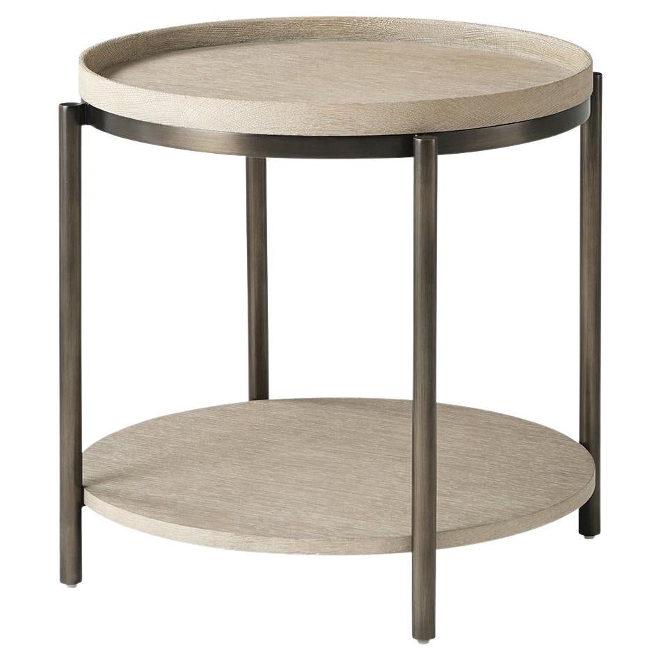 Table d'appoint ronde en Oak Light