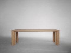 Light Oak Sculptural Dining Table, Solid French Oak, Cadence by Mokko - Aad Bos