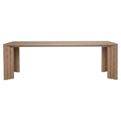 Light Oak Sculptural Dining Table, Solid French Oak, Cadence by Mokko - Aad Bos