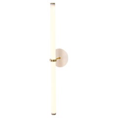 Light Object 014 Wall with 1 Light Tube in Brass by Naama Hofman