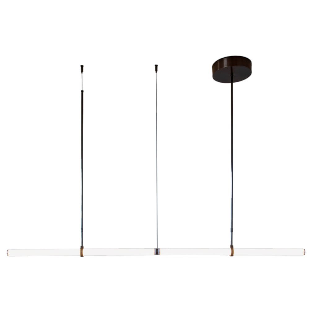 Light Object 015 Horizontale Pendelleuchte aus Messing von Naama Hofman im Angebot