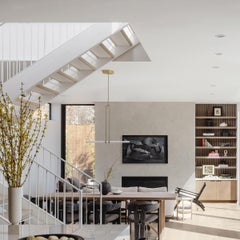 Modern Pendant Light 018 by Naama Hofman, Satin Brass & Acrylic