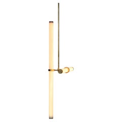 Modern Brass and Acrylic Pendant Light by Naama Hofman, 80 cm