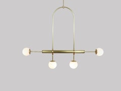 Light Object 020.1 Pendant with 4 Lights in Brass by Naama Hofman