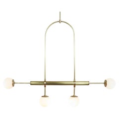 Light Object 020.1 Pendant with 4 Lights in Brass by Naama Hofman