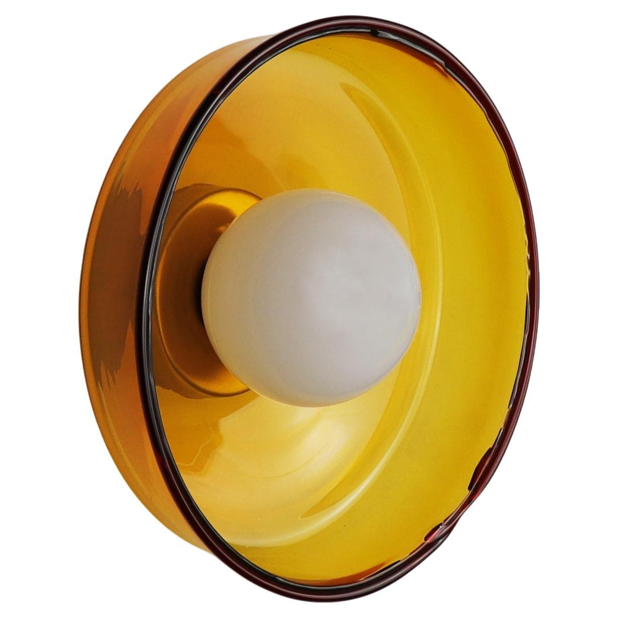 Light Object 030.2 Wall Lamp in Waxed Brass by Naama Hofman