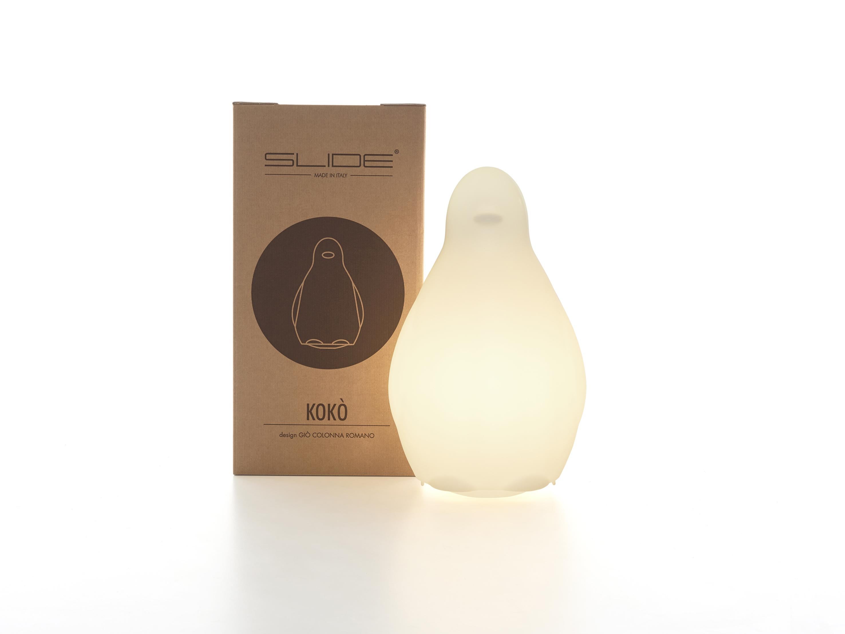 Contemporary Light Orange Kokò Table Lamp by Giò Colonna Romano For Sale