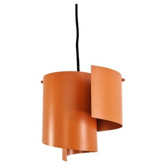 Light orange swirl shaped pendant or ceiling lamp by Simon Henningsen for Lyfa