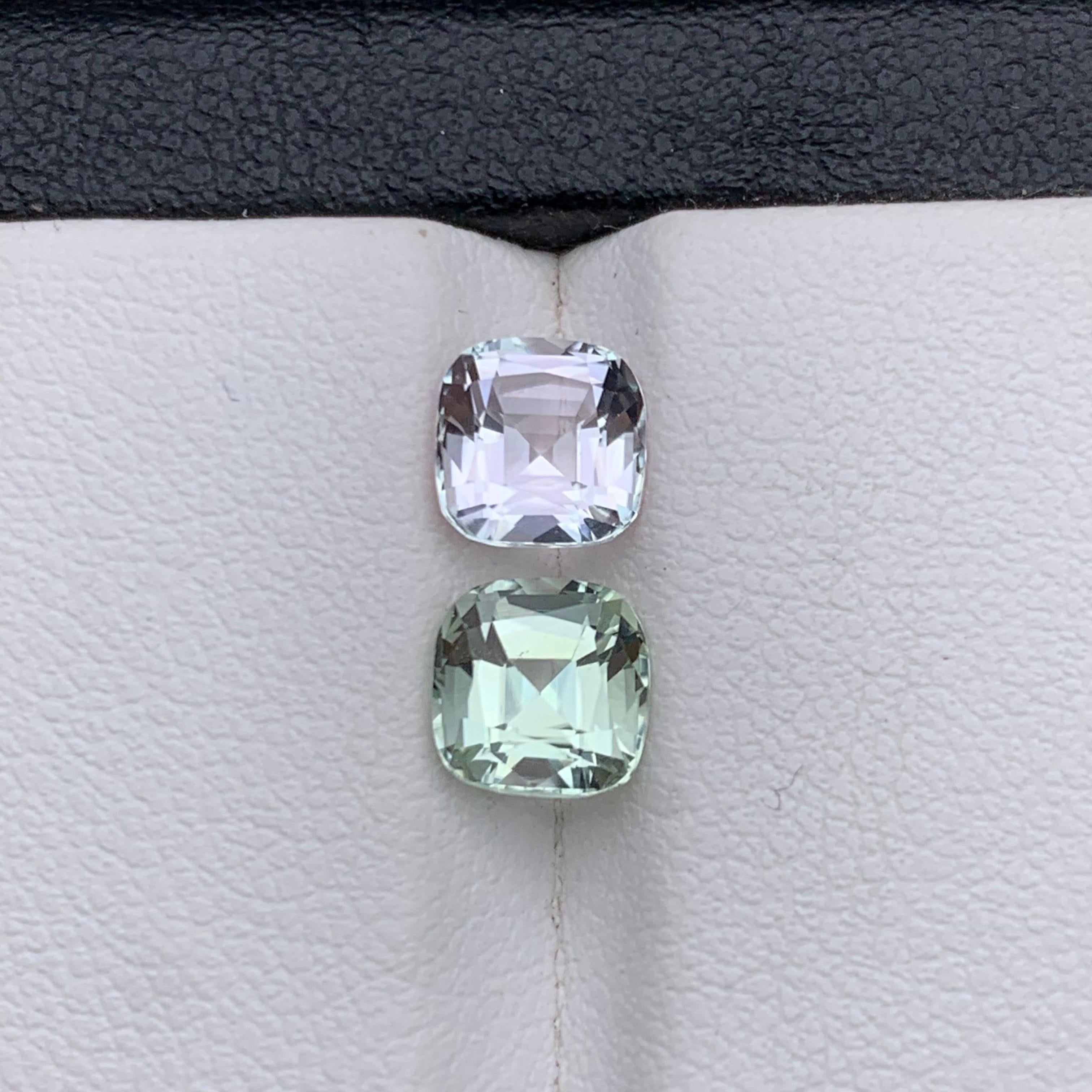 Light Pale Pink & Pale Green Natural Tourmaline Loose Gemstone Pair 2.50Ct-Jewel For Sale 4