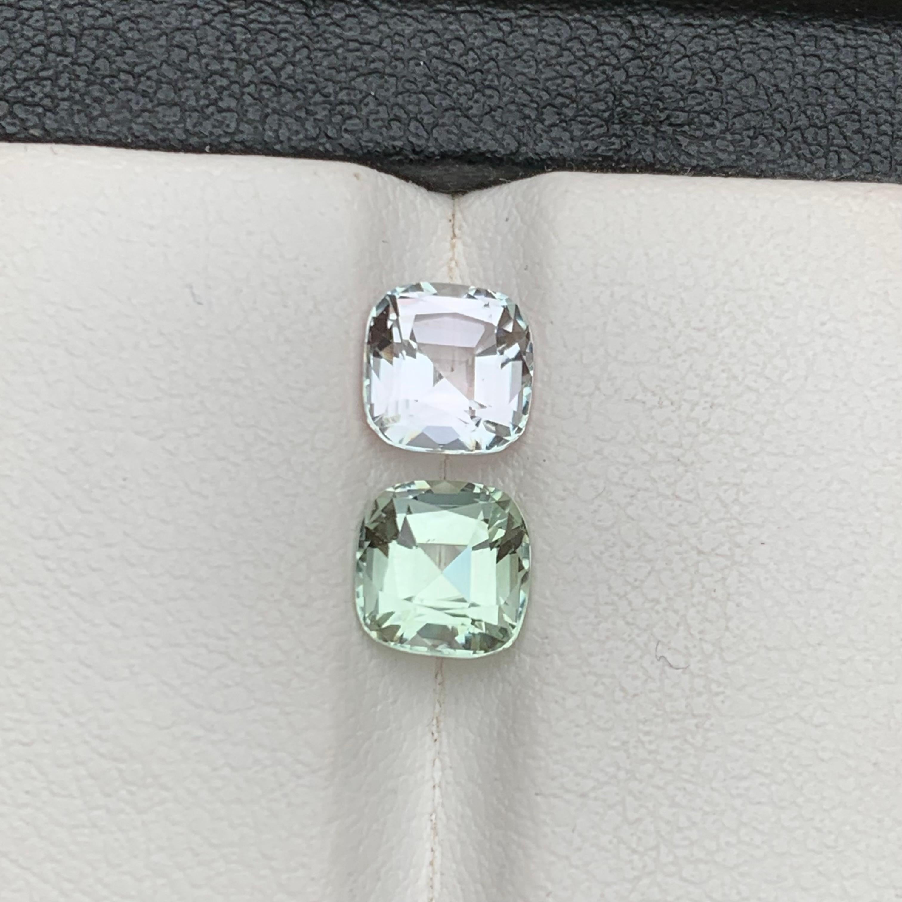 Light Pale Pink & Pale Green Natural Tourmaline Loose Gemstone Pair 2.50Ct-Jewel For Sale 5