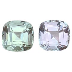 Paire de pierres précieuses en vrac en tourmaline naturelle rose pâle et vert pâle 2.50Ct-Jewell