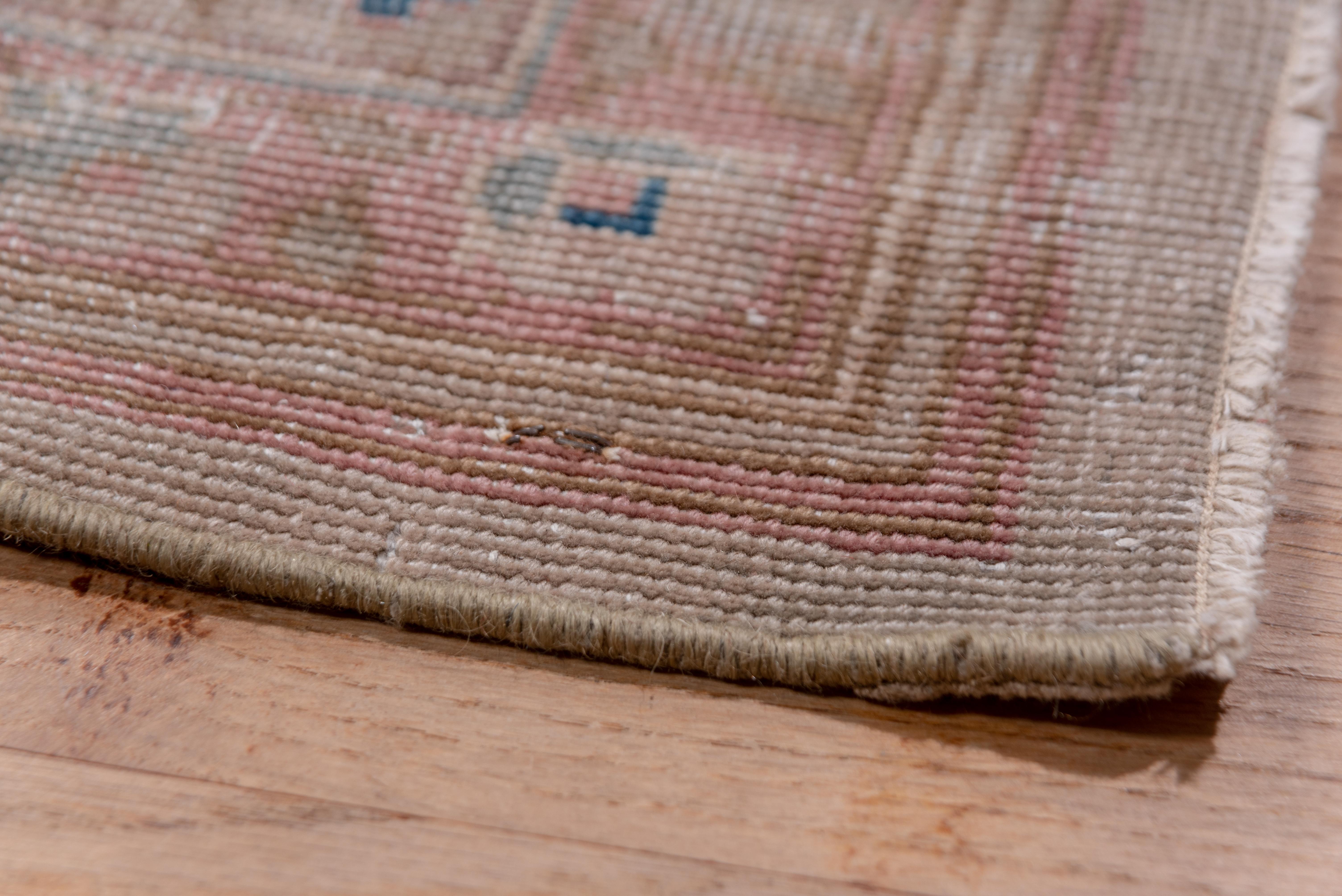 Hand-Knotted Light Palette Antique Sivas Carpet For Sale